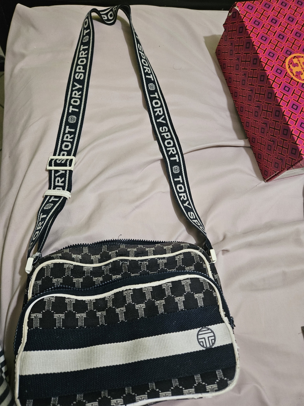 Tory Sport Navy & White Crossbody Bag
